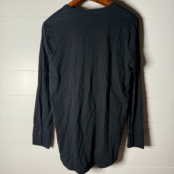 Women's Lauren Jeans Co. 100% Cotton Tuxedo Shirt Size XL Black - Picture 3 of 5